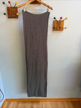 Coyuchi charcoal knit infinity scarf
